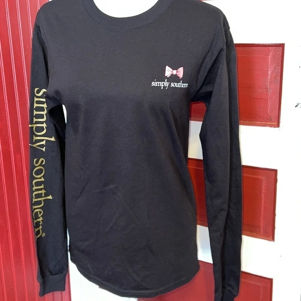 NWT Black Long Sleeve Simply Southern Always in a Southern State of Mind S